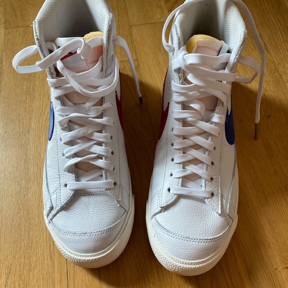 Nike Shoes | Nike Blazer Mid Red Blue Size 85 | Poshmark